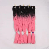 Luxury ForBraiding 3pcs bulk buy Henlon 24inch 60cm Folded Two Three Tone Color Ombre Braiding Synthetic Jumbo Braids