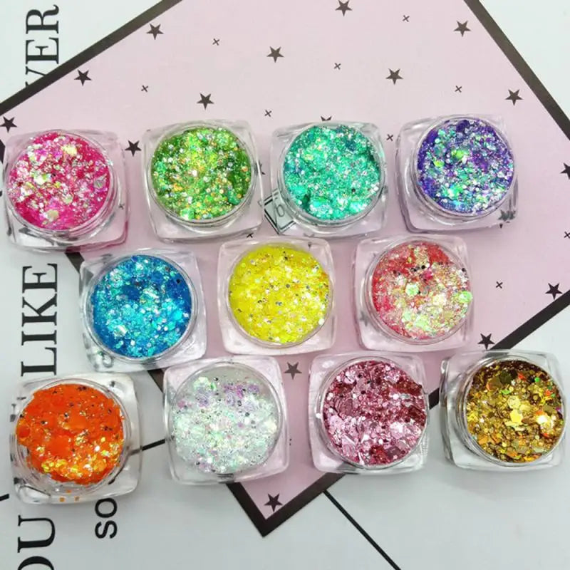 18 Colors Diamond Sequins Eyeshadow Body Face Sequins Glitter Waterproof Long Lasting Eye Shadow Party Makeup Cosmetics TSLM2