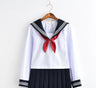 White Schoolgirl Uniform Japanese Class Navy Sailor School Uniforms Students Clothes For Girls Anime COS Sailor JK Navy Suit