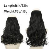 Hair Extensions No Clips Synthetic Fake Hair Ombre Pink Blonde Brown Black Natural Wavy Curly False Hair Piece For Woman