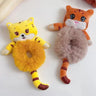 2pcs Plush Animal Scrunchie Set Elastic Hair tie Ponytail Rubber Band Accessories Kawaii Stuffed Cartoon Frog Cat Hair Rope Girl