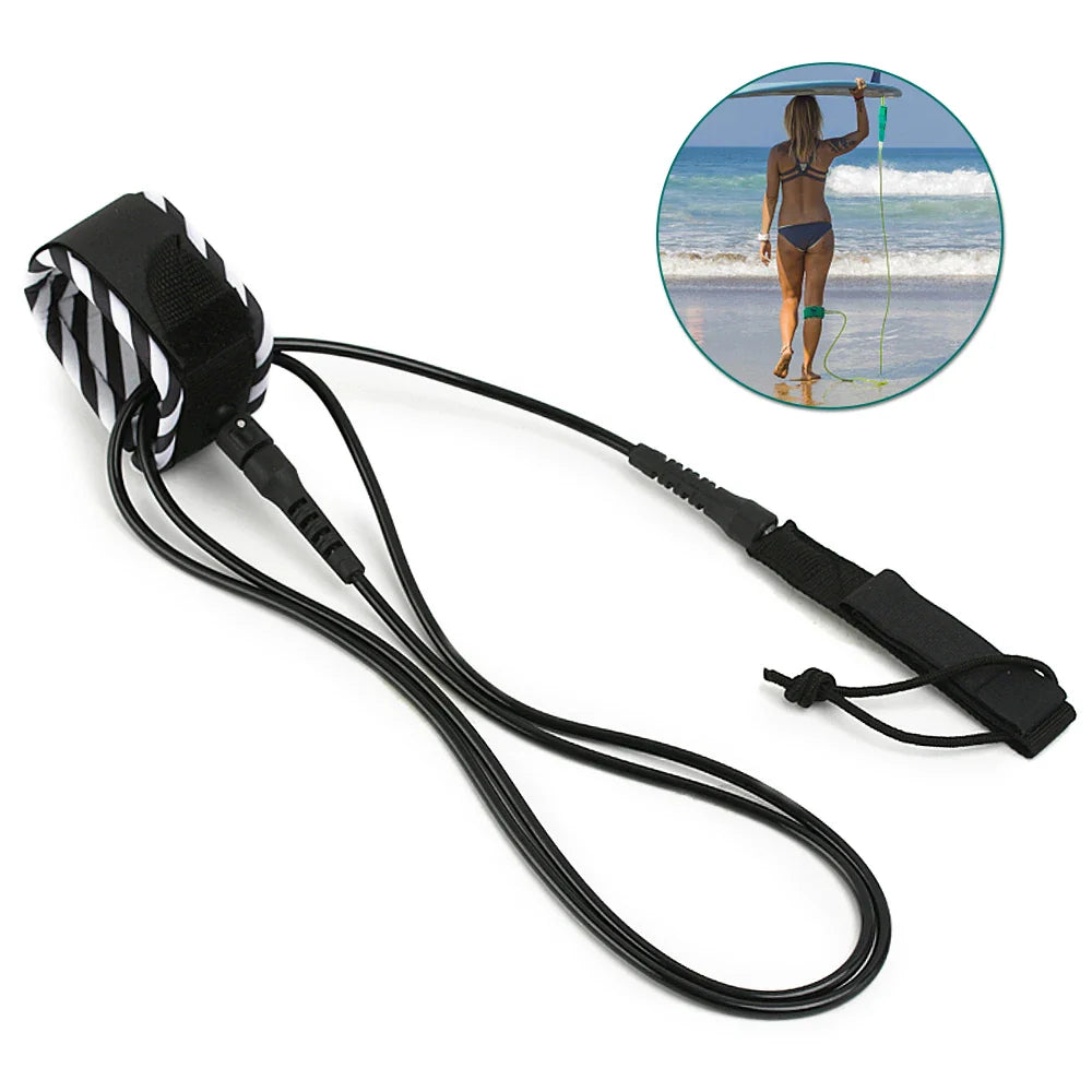 6ft Paddle Leash Surf Leash Surfboard Leash Smooth Steel Swivel Surfing Leg Rope Smooth Steel Paddle board Leash 6FT