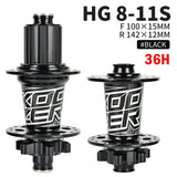 Bicycle Hubs Koozer Hubs Sealed bearing MTB Mountain Bike hub QR Thru 28 32 36 Holes Disc Brake For K7 HG SX NX XD MS 12S PRO7