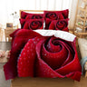 Red Rose Bedding Set Quilt Duvet Cover Comforter Pillow Case 3D HD Double Full King Queen Twin Single 3PCS 2PCS Bedroom Flower