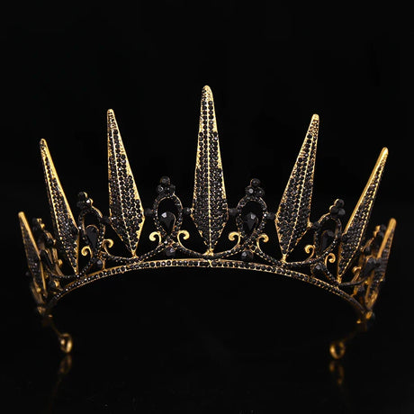 Wedding Crown Gold Silver Color Rhinestone Crystal Diadem Queen Crown Princess Tiaras Bridal Hair Jewelry Party Hair Accessories