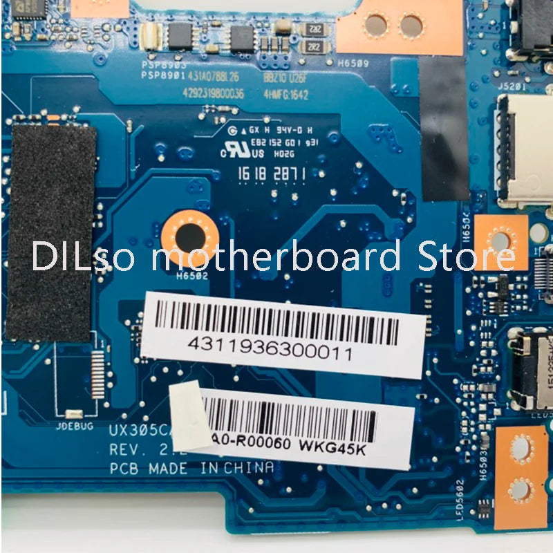 KEFU UX305CA With M3-6Y30 M5 CPU 4GB 8G RAM MAINboard REV 2.0 for ASUS Zenbook U305C UX305 UX305C Laptop Motherboard 100% tested