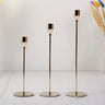 IMUWEN Metal Candle Holders Luxury Candlestick Fashion Wedding Candle Stand Exquisite Candlestick Candelabra Table Home Decor