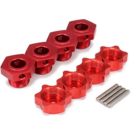 FOR HSP 1/8 Spare Parts Tires Adapter Wheel Nut 4Pcs/Lot 17mm Aluminum Hex Hubs with Pins RC Car for 1/8 HSP TEAM C Rc Car