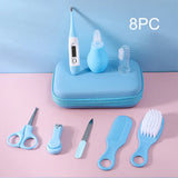 8pcs/set Baby Care Kit Baby Hygiene Kit Nail Scissors Clipper Portable Infant Child Healthcare Tools Sets for Toddler Gift