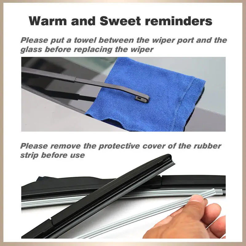 Wiper Front Rear Wiper Blades Set For Peugeot 207 Hatchback 2006 - Windshield Windscreen Front Rear Window 26"+17"+16"