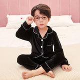 Autumn Winter Children Velour Pajamas Set Teen Warm Velvet Sleepwear Girls Loungewear Kids long sleeved Pijamas Homewear suit re