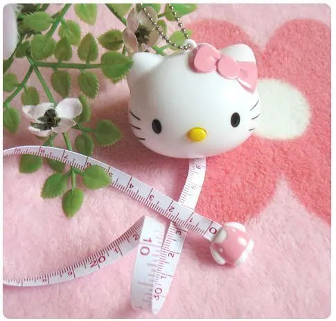 Sanrio Hello Kitty cartoon tape measure 1 meter automatic retractable doll tape measure mini pendant shrinkage measuring ruler