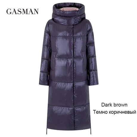 GASMAN 2022 New warm long thick parka Women's winter jacket for womens hooded outwear clothes Female coat women down jacket 027