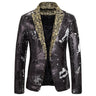 Men Blazer Shiny Sequin Shawl Collar suit Men Wedding Groom Singer Prom Glitter Suit Jacket DJ Club Stage Men suit