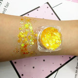 18 Colors Diamond Sequins Eyeshadow Body Face Sequins Glitter Waterproof Long Lasting Eye Shadow Party Makeup Cosmetics TSLM2