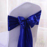 10/50/100pcs Satin Chair Sashes Wedding Chair Bow Knot Ribbon Tie For Party Hotel Event Banquet Birthday Decoration