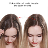 Synthetic Hair Extension No Clip Natural Hair Piece Ombre Fake False One Piece Straight Hairpiece Blonde For Women