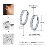 Trendy 925 Sterling Silver Hoop Earrings for Women Sparkling Cubic Zirconia Wedding Jewelry Gift for Girls (JewelOra EA101739)