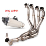 For Kawasaki Z900 ninja900 Full System Motorcycle Exhaust Escape Modify Slip On Front Mid Link Pipe With AK Muffler 2017-2023