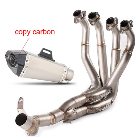 For Kawasaki Z900 ninja900 Full System Motorcycle Exhaust Escape Modify Slip On Front Mid Link Pipe With AK Muffler 2017-2023