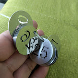 Pareto 23mm Number Tag Stainless Steel Key Chain Key Ring Keyring Dog Tag Custom 10 pcs/bag