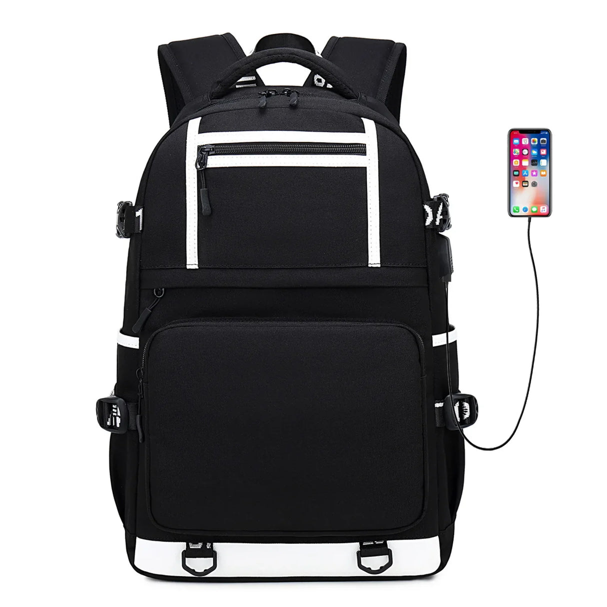 Friday Night Funkin Backpacks For School Multifunction USB Charging Bag Boy Girl Teenager School Bags Travel Laptop Mochila