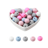 Joepeada 300Pcs/lots 12mm Round Silicone Teething Beads Food Grade Silicone Rodents For DIY Baby  Teething Necklace Baby Teether