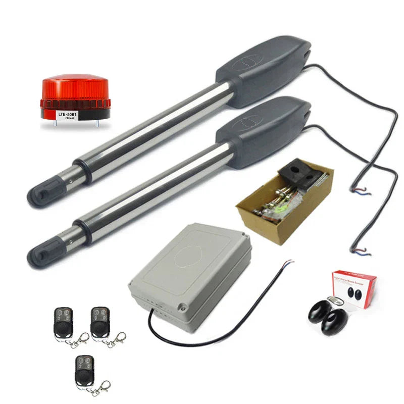 Heavy Duty PKM-C02 Automatic Electric Swing Gate Opener Operator Actuator Remote Control Swing Door Motor Drive Kit AC110V/220V