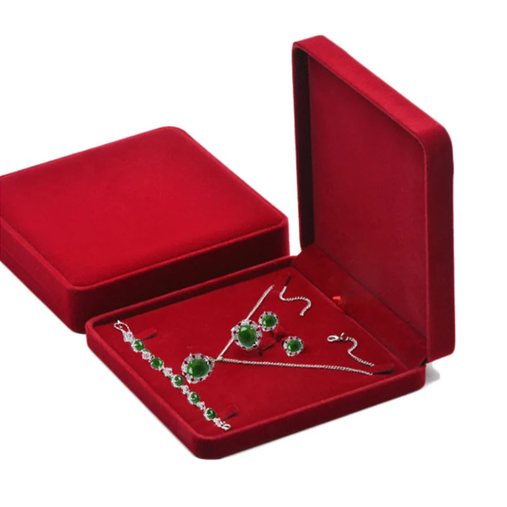 Velvet Jewelry Box for Ring Necklace Earring Jewelry Set Gift Box Bracelet Storage Jewelry Organizer Case Tray Holder Storage