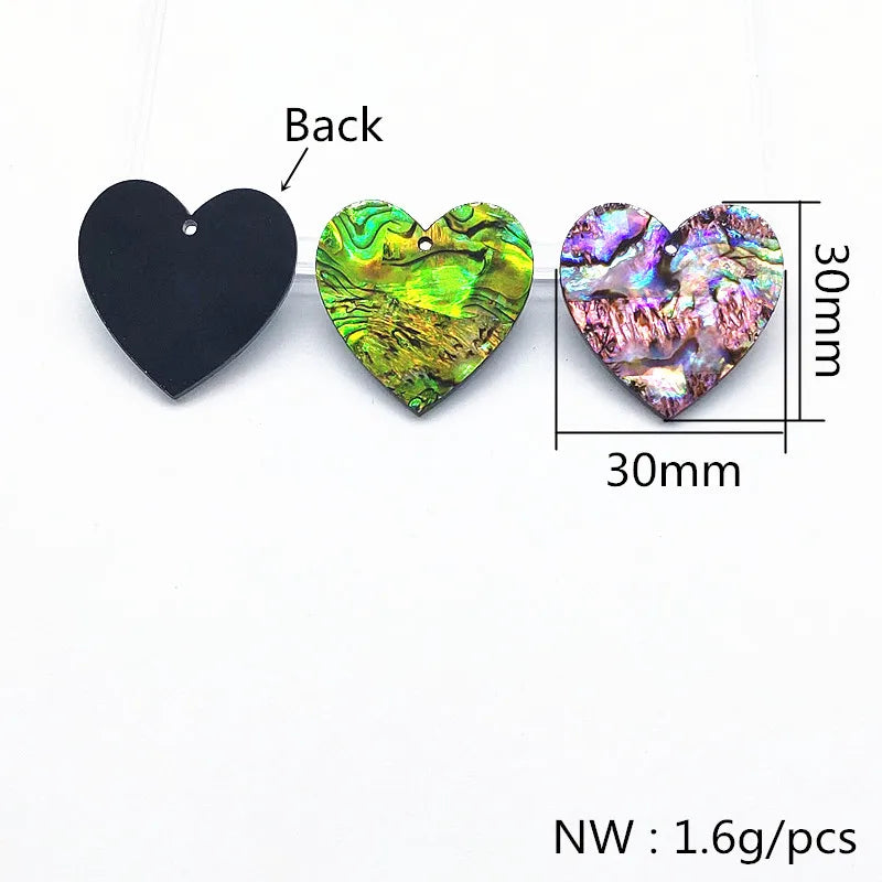 New arrival! 30x30mm 30pcs Acrylic with Shell Heart charm for Jewelry Findings/Earrings DIY parts,Jewelry Findings & Components