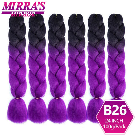 6 Bundles Jumbo Braiding Hair Extensions 24 Inch Synthetic Hair Braids for DIY Box Twist Crochet Hair Wholesale Drop Shipping