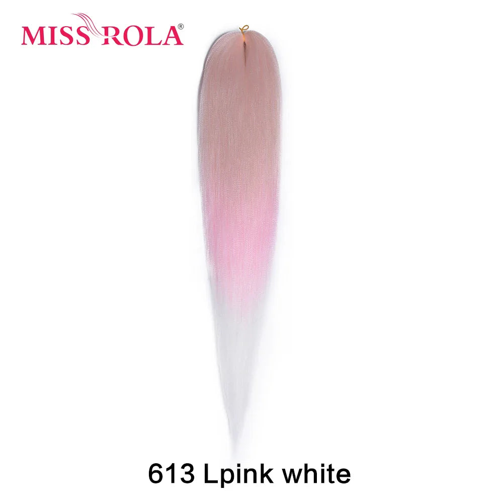 MISS ROLA Synthetic Kanekalon Hair Jumbo Braids 24 Inches100g Yaki Straight Hair Extension Pre Stretched Blonde Pink Wholesale