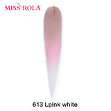 MISS ROLA Synthetic Kanekalon Hair Jumbo Braids 24 Inches100g Yaki Straight Hair Extension Pre Stretched Blonde Pink Wholesale