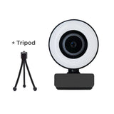 Webcam 1080P mini camera Fill Light Webcam with Microphone 360 degree web Camera for Pc Video Live Calling usb camera  Webcamera