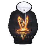 2021 Vikings Ragnar Lothbrok 3D 3D Hoodie Pullovers Sweatshirt Round Neck 3D Hoodie Pullover Men/women Pullovers Boys/girls Stre