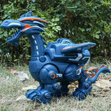 Simulation Fire Mechanical Dinoasur Water Spray Cool Light Electric Children Entertainment Puzzle Model Game Toys for Boys Gifts