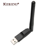 kebidumei 150M USB 2.0 WiFi Wireless Network Card 802.11 b/g/n LAN Adapter Mini Wi Fi Dongle for Laptop PC with Antenna MT-7601