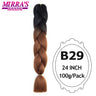 Jumbo Braiding Hair Extensions 24inch Ombre Hair For Braids 5Pcs Box Braid Yaki Texture Synthetic Fiber Fake Hair Mirra’s Mirror