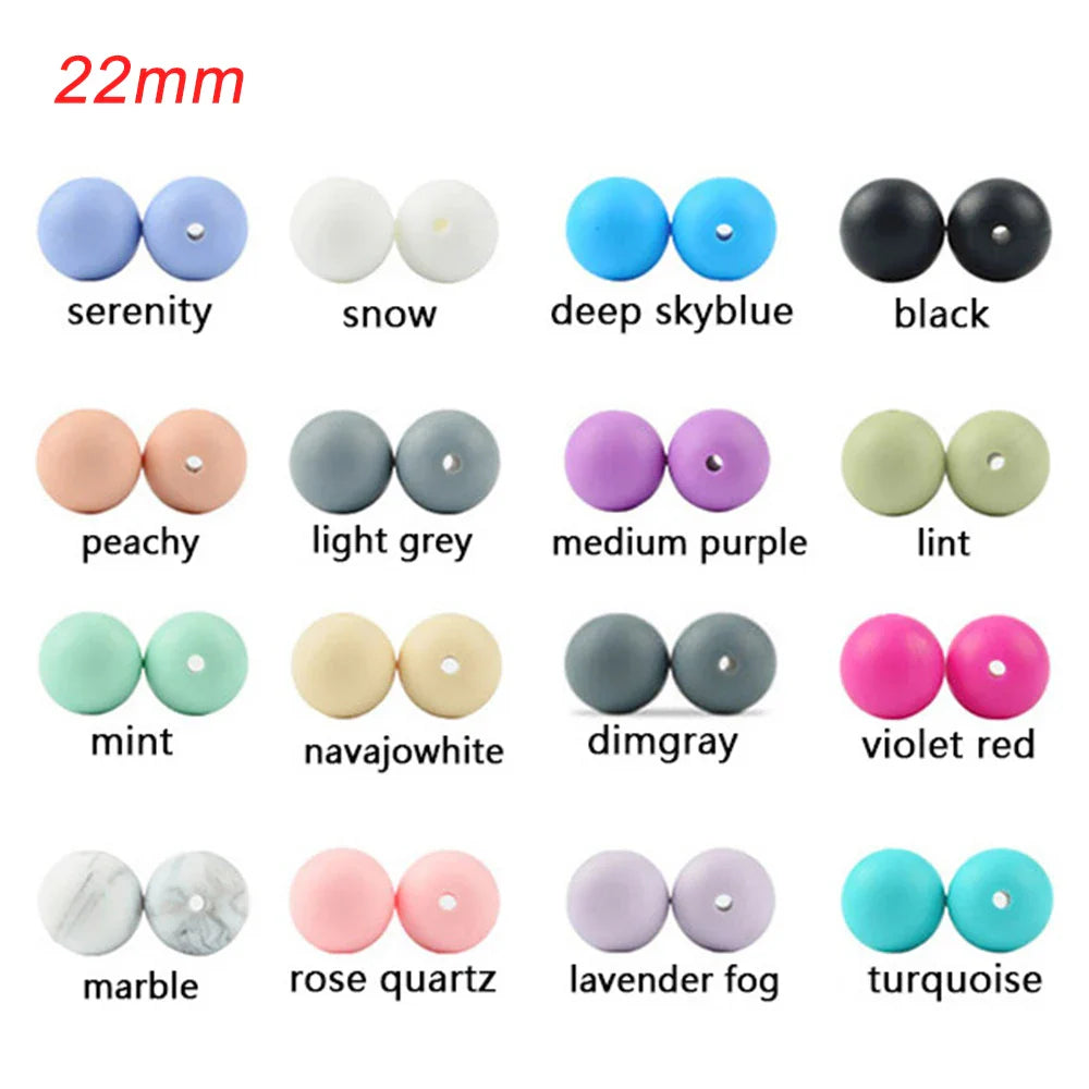 Silicone Bead Wholesale 500pcs/lot Silicone Beads 12mm & 15mm Round Shape Baby Teether Silicone BPA Free DIY Teething Accessory