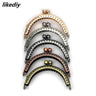 5 Pcs/Lot 8.5 CM Size Double Bead Semicircular Metal Purse Frame Kiss Clasp Clutch DIY Bag Accessory