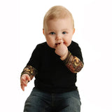 Newborn Romper Baby Girls Cotton Long Tattoo Sleeves Jumpsuit Summer Infant Clothes Outfits