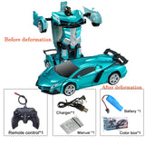 2IN1 Electric RC Car Transformation Robots One-key Deformation Car Outdoor Remote Control Sports Car Model  Children Boys Toys