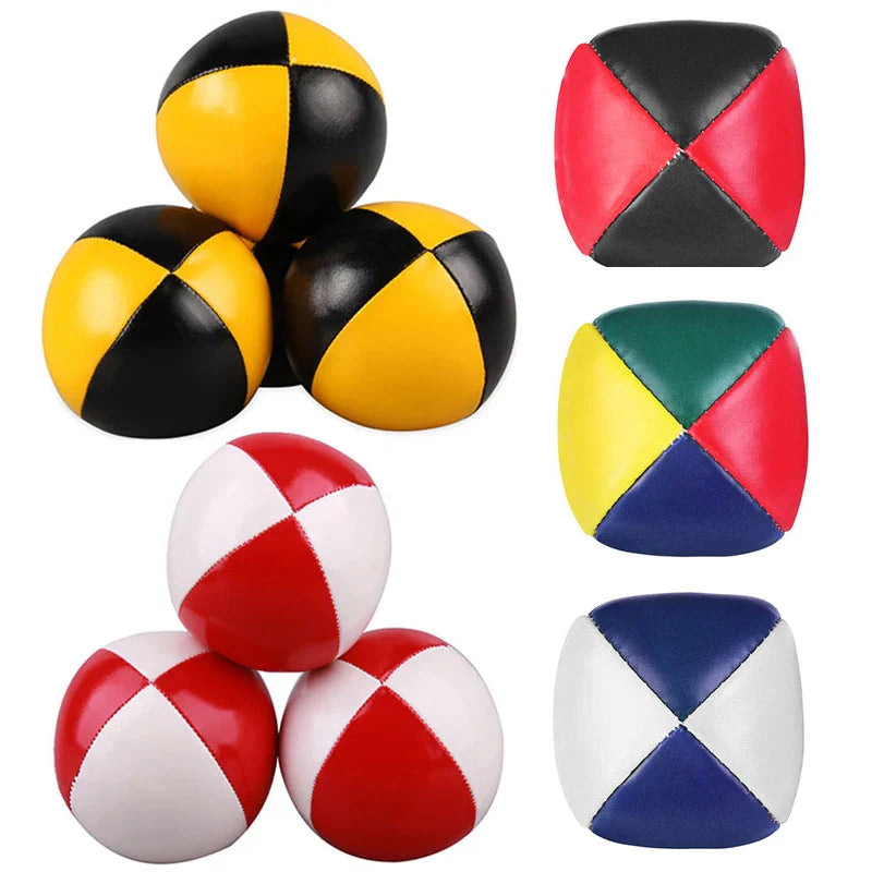 3PCS Net Set Suit Professional Juggling Ball Acrobatics Toss Ball Educational Toy Children Fun Sports Pu Soft Juggling Ball Toys