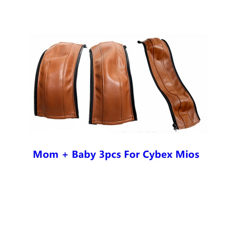 Stroller PU Leather Handle Covers Fit For Cybex Mios Pram Bumper Sleeve Case Armrests Protective Cover Stroller Accessories