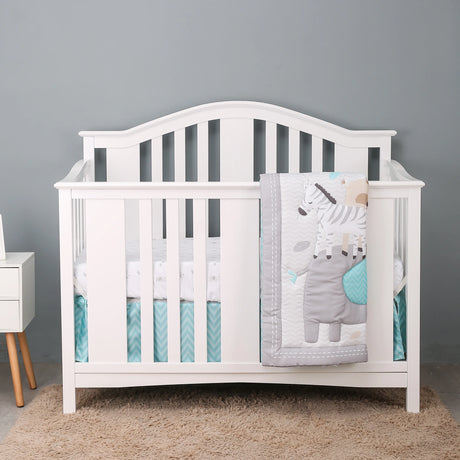 4 pcs Baby Crib Bedding Set for Girls and boys hot sale including quilt, crib sheet, crib skirt,pillow case