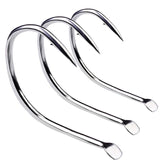 KATYUSHA 50Pcs Jigging Fishing Hooks Size 1/0-2/0-3/0-4/0-5/0# Slow Pitch Flat Fishhooks High Carbon Steel Single Hooks Barbed