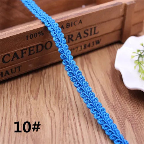 12mm Curve Cotton Lace Trim Centipede Braided Ribbon Fabric Handmade DIY Clothes Sewing  Lace Trim Supplies Craft Accessories