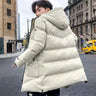 Men Winter New Warm Casual Fur Hooded Jacket Parkas Men Outdoor Fashion Warm Thick Pockets Army Coat Parkas Men