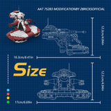 MOC Space Military Tank 75283 AAT Tank Building Block Wars Assault Vehicle Robot Brick Educational Mosaic Toys Children Gifts