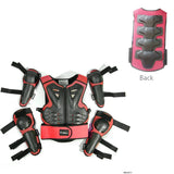 For Height 0.85-1.7M Latka Boy Girl Child Youth Body Protect Vest Armor Kids Motocross Chest Spine Protection Gear Knee guard